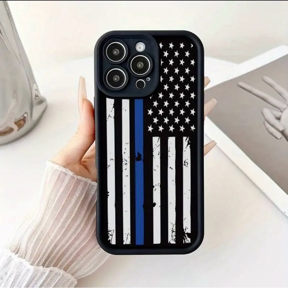 Other - Apple iPhone Phone Case Black Police Thin Blue Line  Unisex